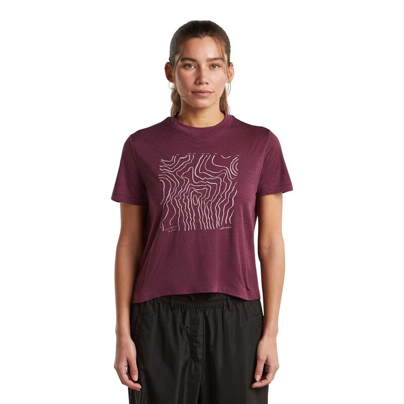 Icebreaker W Merino 150 Tech Lite SS Crop Tee Great Heights image number 4